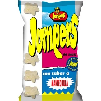 Jumpers aperitivos de maiz con sabor a mantequilla bolsa 100 g