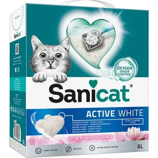 Active White arena para gatos absorbente con fragancia SANICAT