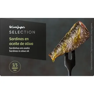 Sardinas en aceite de oliva 3-5 piezas EL CORTE INGLES SELECTION