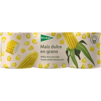Maíz dulce en grano pack 3 EL CORTE INGLES