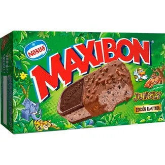 Helado Jungly sándwich de chocolate con galletas al cacao 4 unidades NESTLE MAXIBON