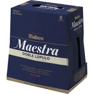 Cerveza tostada Doble Lúpulo pack 6 MAHOU MAESTRA