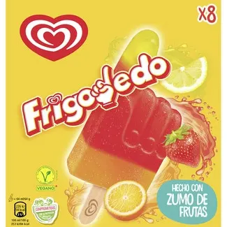 Frigodedo helado con zumo de frutas 8 unidades FRIGO