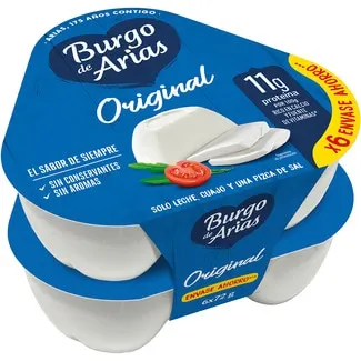 Queso fresco natural mini pack 6 x 72 g BURGO DE ARIAS