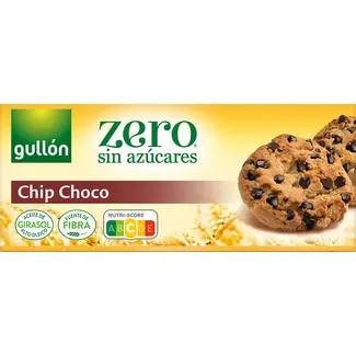 Galletas Chip Choco con pepitas de chocolate sin azúcares GULLON ZERO