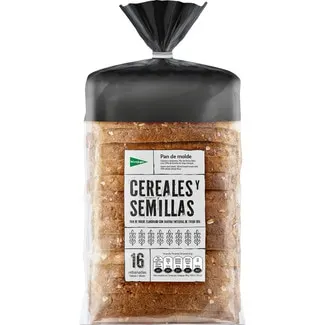 Pan de molde con cereales y semillas 16 rebanadas EL CORTE INGLES