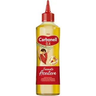 Aceite de oliva suave 0,4º formato aceitera tapón dosificador CARBONELL