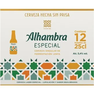 Cerveza rubia pack 12 ALHAMBRA ESPECIAL
