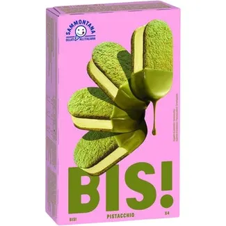 Helado italiano Bis! pistacho 4 unidades SAMMONTANA