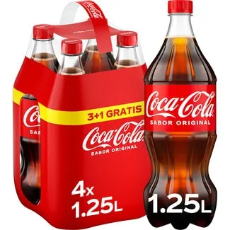 Original refresco de cola pack 4 COCA-COLA
