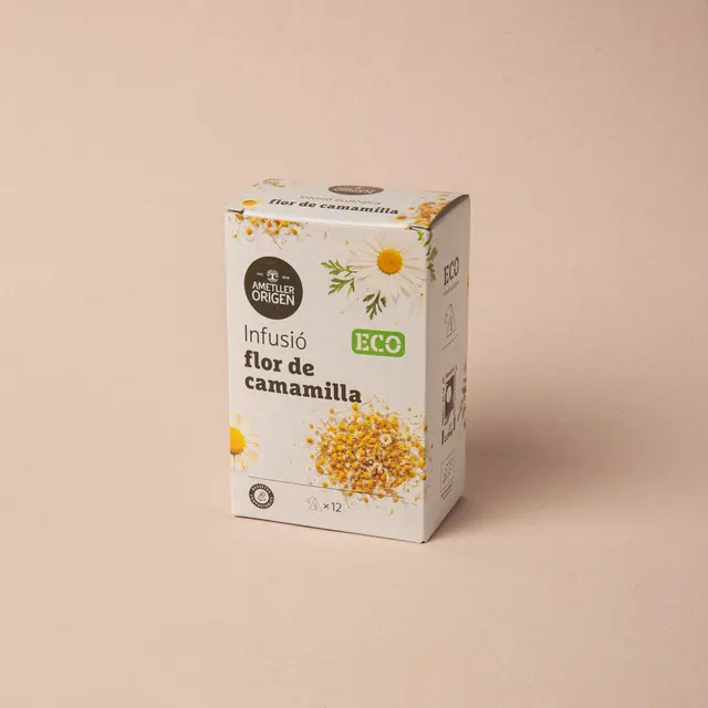 Infusión de flor de camamilla ecológica Ametller Origen 18g
