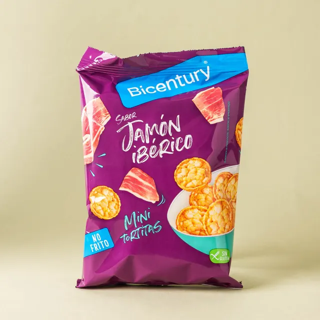 Tortitas maíz jamón ibérico Bicentury 70g
